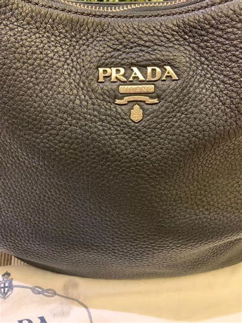 prada br5096 vitello phenix leather hobo bag black|Prada BR5096 Vitello Phenix Leather Hobo Bag.